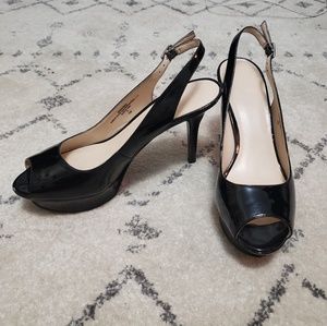 Patent leather size 8.5 black shoes.